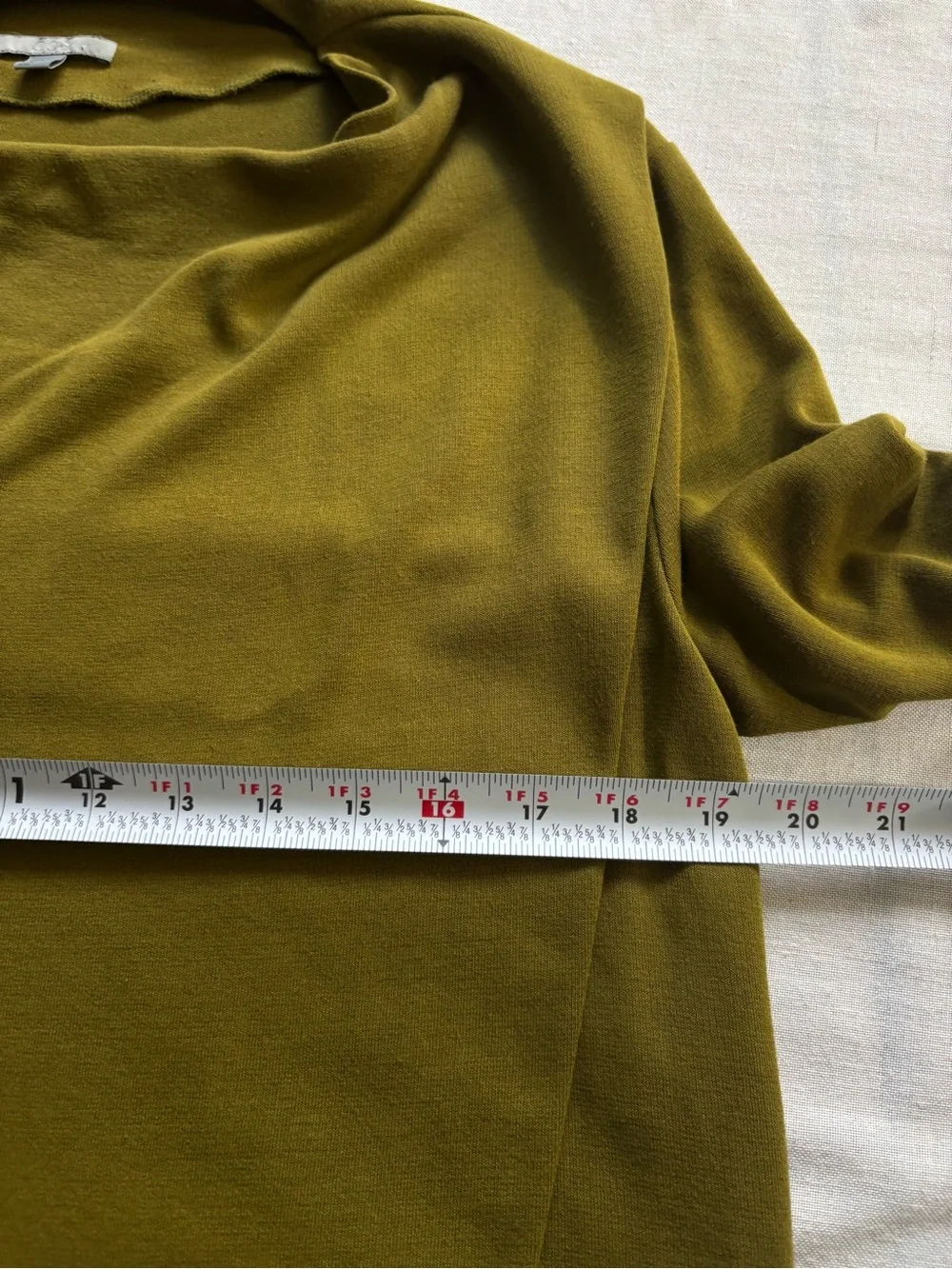COS Olive Knitted Mock Neck Mini Dress Size M | Minimalist - Picture 5 of 7